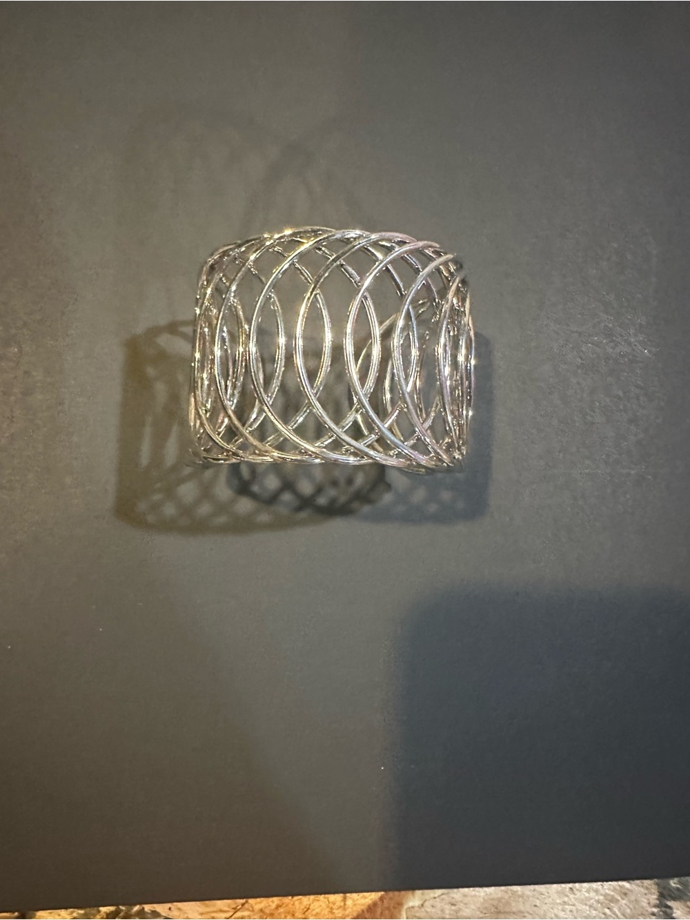 Silver Openwork Cuff Bracelet - Women Accessories